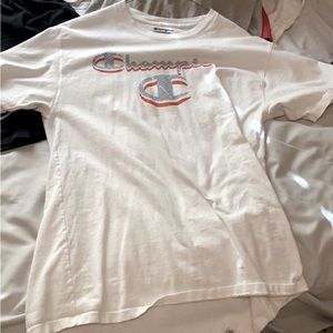Campion T-Shirt, Size Medium, White tee with champion logo